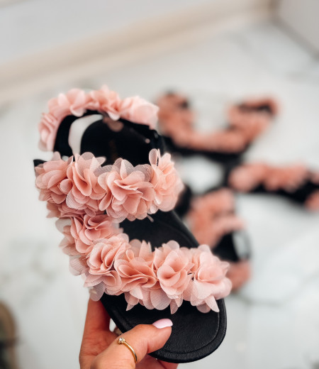 Sandałki Flowers pink
