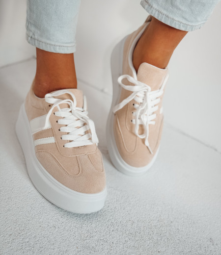 Sneakersy Mila beige 1