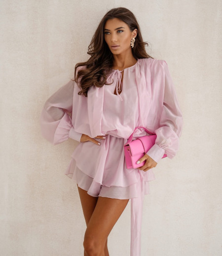 Zwiewny kombinezon Bella pink